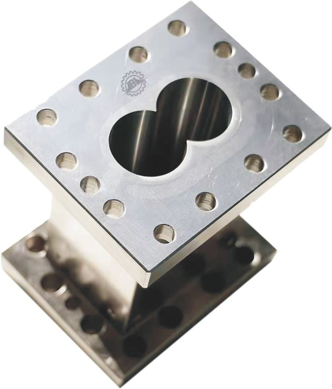 38CrMoAla บาร์เรล extruder double screw สําหรับ extrusion พลาสติก กระจกเสร็จส่วน extruder พลาสติก