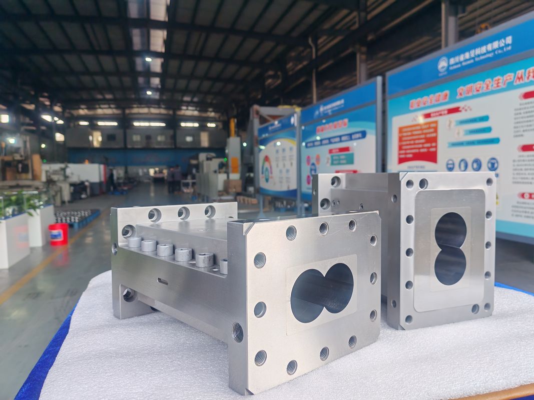 ชิ้นส่วนอะไหล่สำหรับเครื่องอัดรีด PP PE POM PVC PET สำหรับเครื่องจักรพลาสติกแบบหมุนร่วม