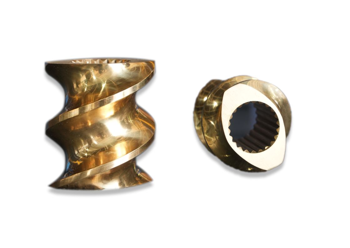 เครื่องสกรูเอเลเม้นต์สกรูบาร์เรลสกรูอะไหล่ชัฟท์สําหรับ CTE Twin Screw Extruder Machine