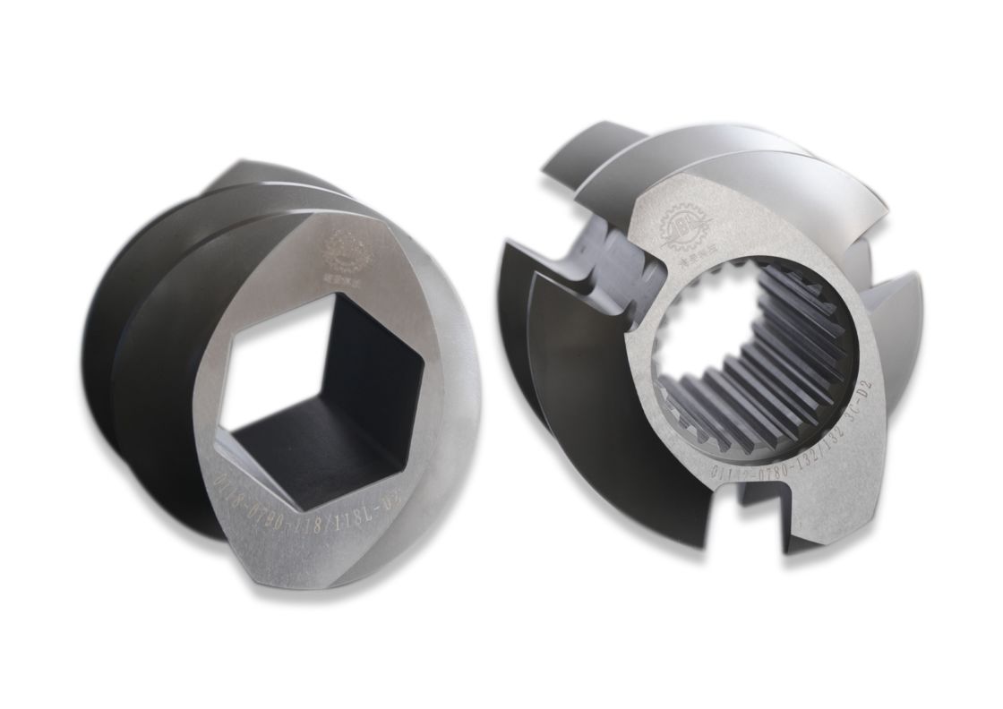 เครื่องสกรูเอเลเม้นต์สกรูบาร์เรลสกรูอะไหล่ชัฟท์สําหรับ CTE Twin Screw Extruder Machine