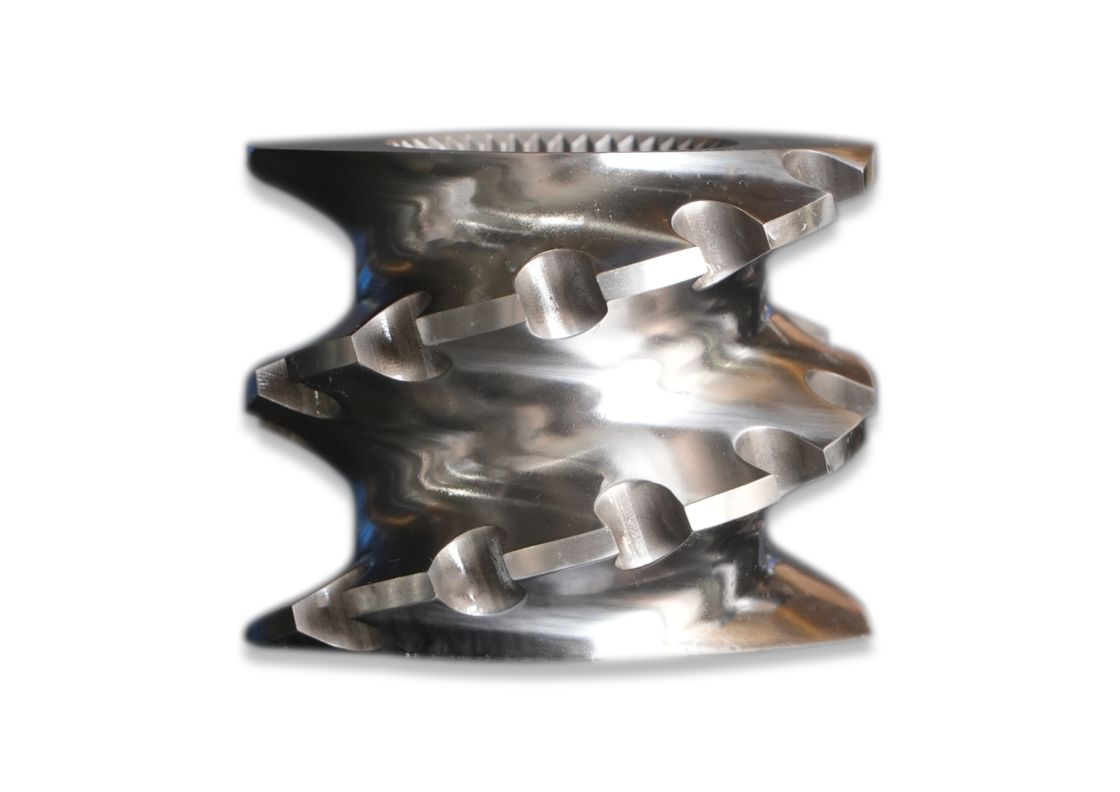 PP PE POM PVC PET ชิ้นส่วนสกรูสำหรับเครื่องจักรพลาสติกสกรูคู่แบบหมุนร่วม