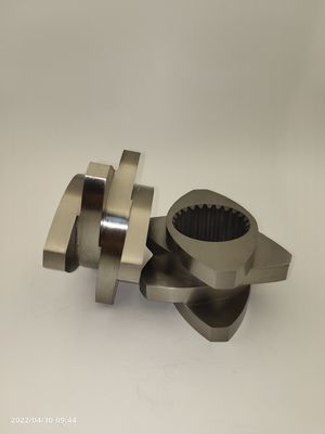 เครื่องผลักดันสกรูคู่ Elemenet Kneading Block Meshing Block ทนทานต่อการกัดกร่อนและสวม