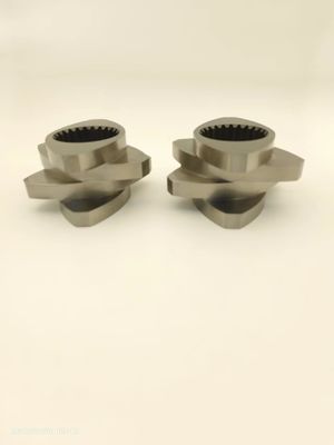 เครื่องผลักดันสกรูคู่ Elemenet Kneading Block Meshing Block ทนทานต่อการกัดกร่อนและสวม