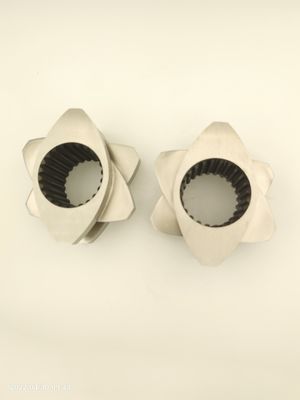 อุปกรณ์ยางยางยาง Block Kneading Block กลมสองสกรู พลาสติก Granulator อุปกรณ์เสริม Meshing Block Block Kneading