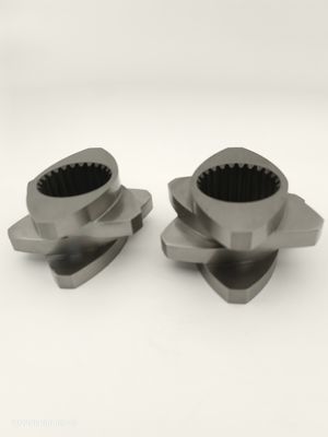 สกรูเครื่องอัดรีดแบบสกรูคู่ W6Mo5Cr4V2 / 38CrMoAla / HIP สำหรับเครื่อง WP และ STS