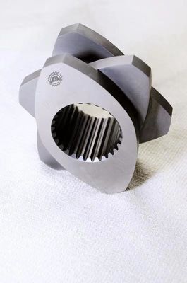 เครื่องบดสกรูคู่ Elemenet คล็อคคัดคล้อง Meshing Block ทนทานต่อการเกรด