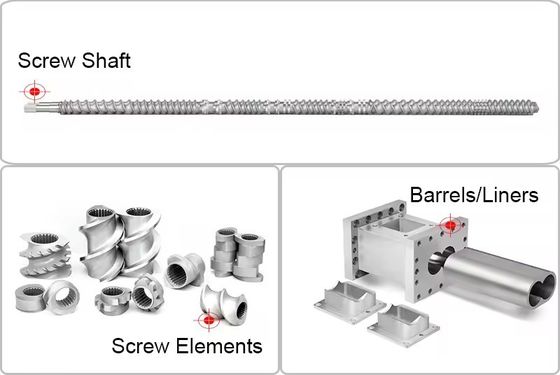 38CrMoAlA ธาตุสกรูของ extruder สองสกรูขนานที่มีนิติบุคคล