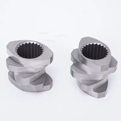 ความแม่นยําสูง extruded สกรูและกระบอก สกรูส่วนประกอบสําหรับเครื่อง extruder สองสกรู