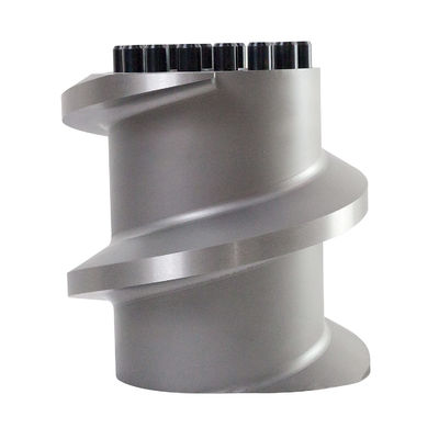 สแตนเลส Andritz EX1250 อะเลเม้นต์สกรูสําหรับเครื่องปูอาหารสัตว์เลี้ยง กว้างภายใน 150 มม