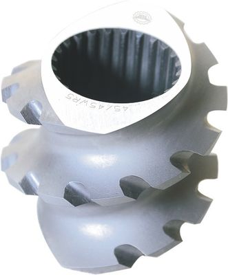 อะไหล่สกรูเอเลเม้นท์สกรูบาร์เรลสกรูอะไหล่ชัฟท์สําหรับคลักสตรัล Twin Screw Extruder