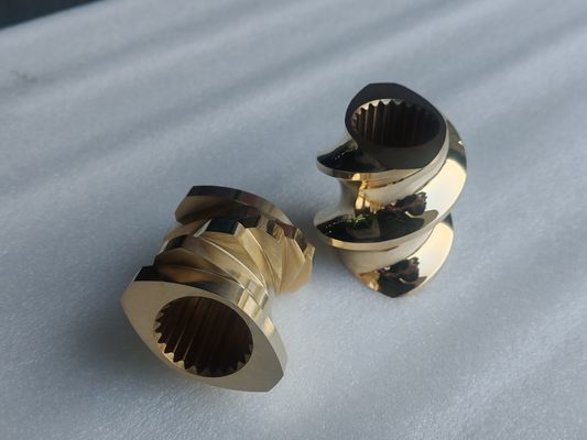 STS 50 ปลาสติก Twin Screw Extruder Machine Barrel with Cooling System เปิดกระบอก